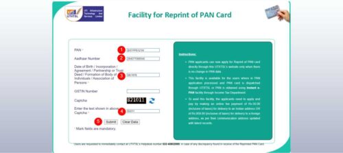 UTI ISL se PAN Card Reprint kaise Kare Step 4