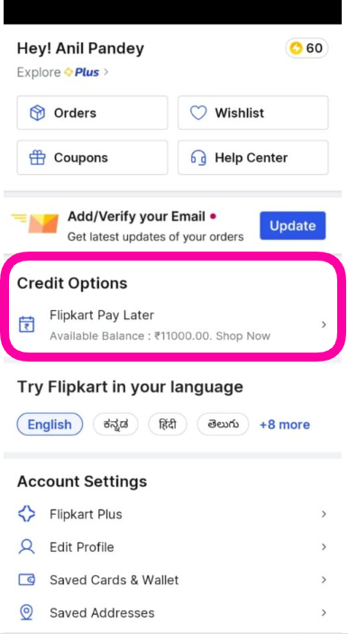 Flipkart Pay Later Activation process step 2