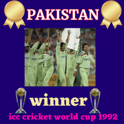 Pakistan Winner of 1992 cricket world cup